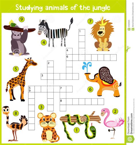 Cuadernillo De Crucigramas De Animales Para Primaria 26c