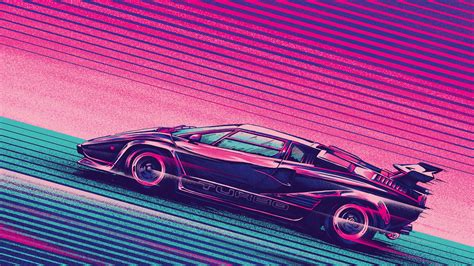 1920x1080 Lamborghini Countach Turbo Retro Artwork Laptop Full Hd 1080p