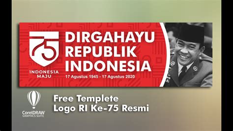 Desain Spanduk Banner HUT RI Ke 75 2020 Free Templete Resmi