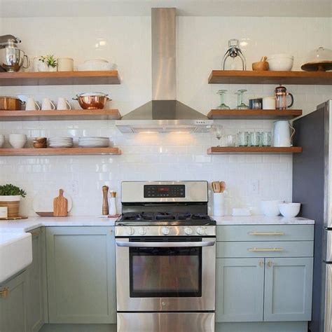 Where do floating shelves go in the kitchen? #kitchenshelves in 2020 | Walnut floating shelves, Kitchen ...