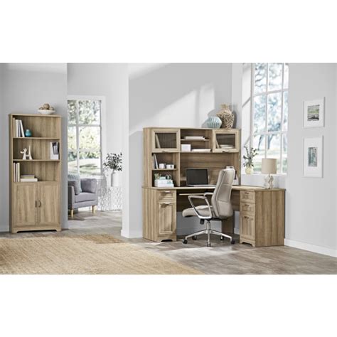 Realspace Magellan 59w L Shape Corner Desk Blonde Ash Zerbee