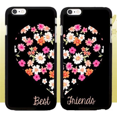Bff Best Friends Phone Case Flowers Love Hard Cover For Iphone And Samsung Friends Phone Case