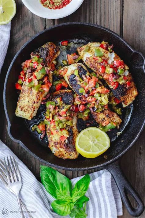 15 Minute Mediterranean Sea Bass Recipe The Mediterranean Dish