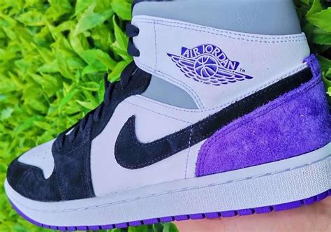 Air Jordan 1 Mid Purple Black Suede Release Date Info Sneakerfiles