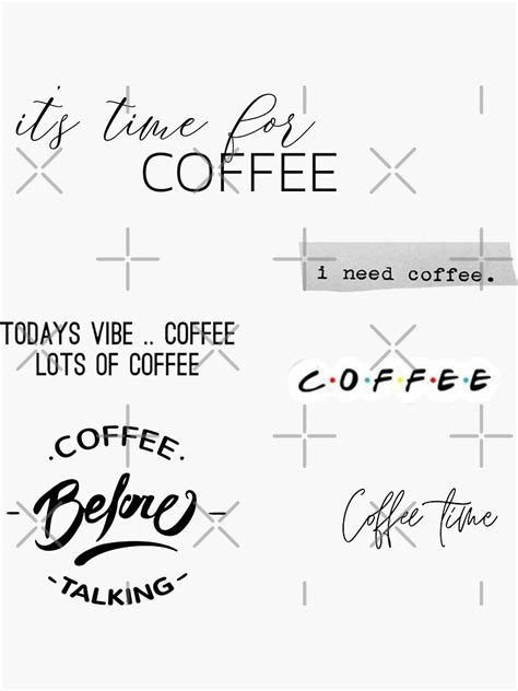 Coffee Lover Sticker Pack Sticker For Sale By Itsmemaytal Redbubble