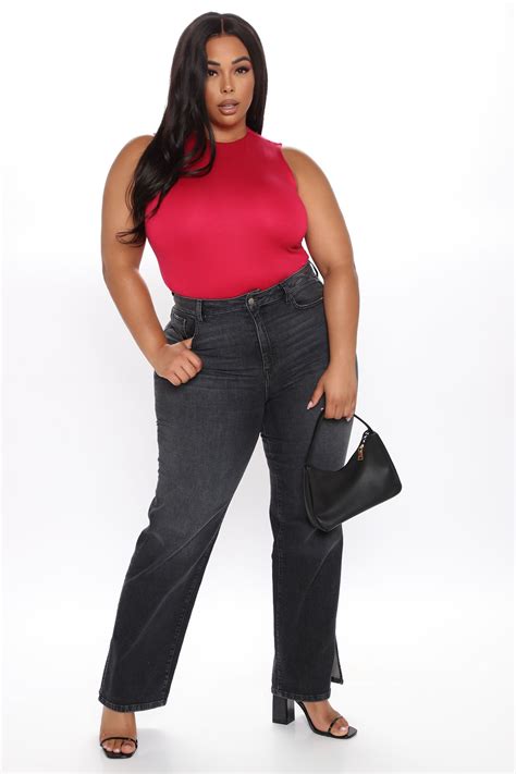 Highly Motivated Sleeveless Bodysuit Red Fashion Nova