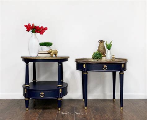 Coastal Blue Mis Matched End Tables General Finishes Design Center