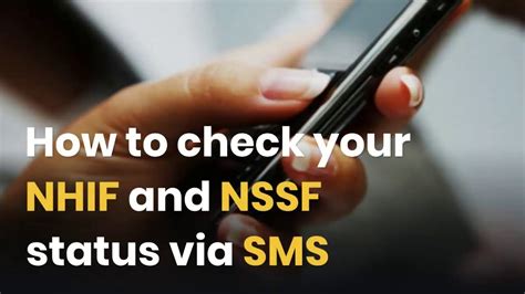 How To Check Your Nhif And Nssf Status Via Sms Youtube