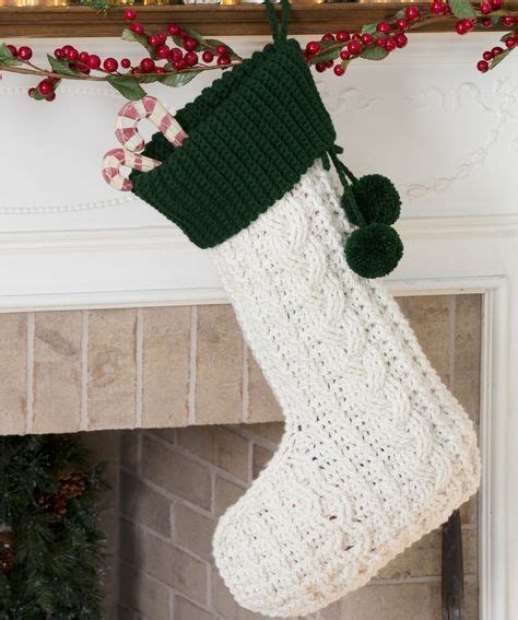 Crocheted Cable Christmas Stocking Elegant Aran Stitches Create This Classic Cro Crochet