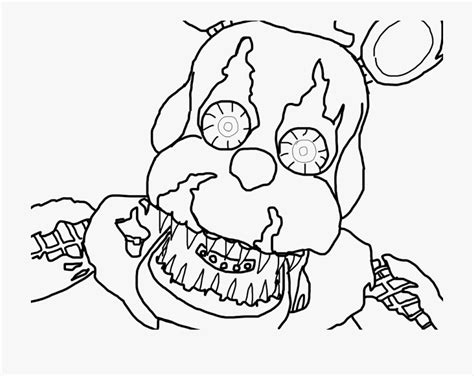 Print Nightmare Fredbear Scary Fnaf Coloring Pages Folhas Para Colorir