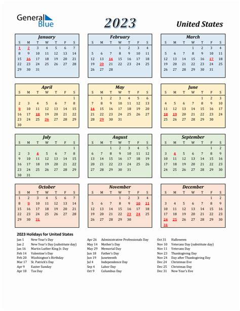 United States Calendar 2023 Get Latest Map Update
