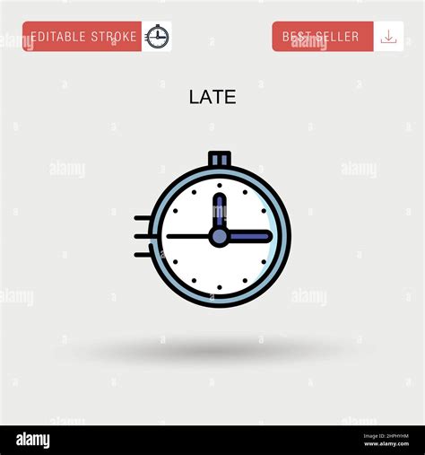 Late Simple Vector Icon Stock Vector Image And Art Alamy