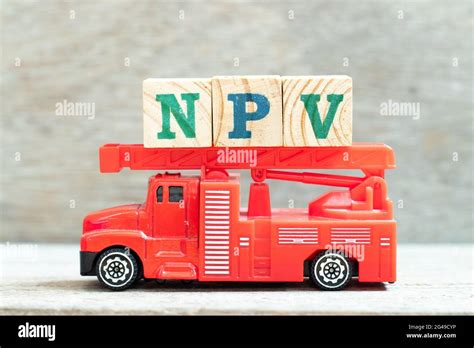 Fire Ladder Truck Hold Letter Block In Word Npv Abbreviation Of Net