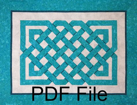 Celtic Weave Quilt Pattern Pdf File To Download And Sew Etsy Celtic