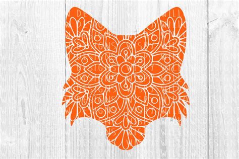 Fox Mandala Svg Mandala Fox Face Svg Mandala Fox Svg Floral Fox Fox Vinyl Decal File For