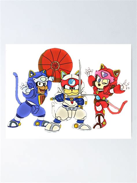 Póster Samurai Pizza Cats Retro Vintage Manga De Rainbowretro