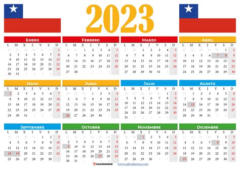 Calendario Chilie 2023 Con Festivos En 2023 Calendario Calendario De