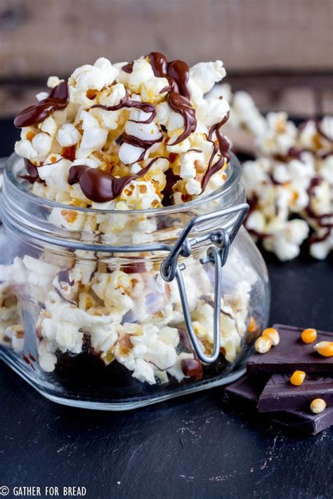 Dark Chocolate Drizzled Kettle Popcorn Easy Homemade T For Holidays