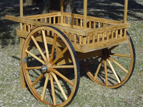 Custom Wagon Wheels Vending Cart Large Rustic Custom Wagon Wheels