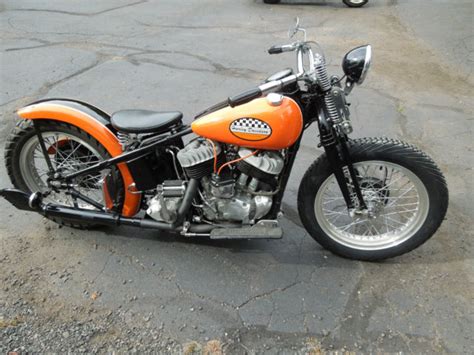 1938 Harley Flathead 80 Ulh Flat Tracker Bobber Big Twin