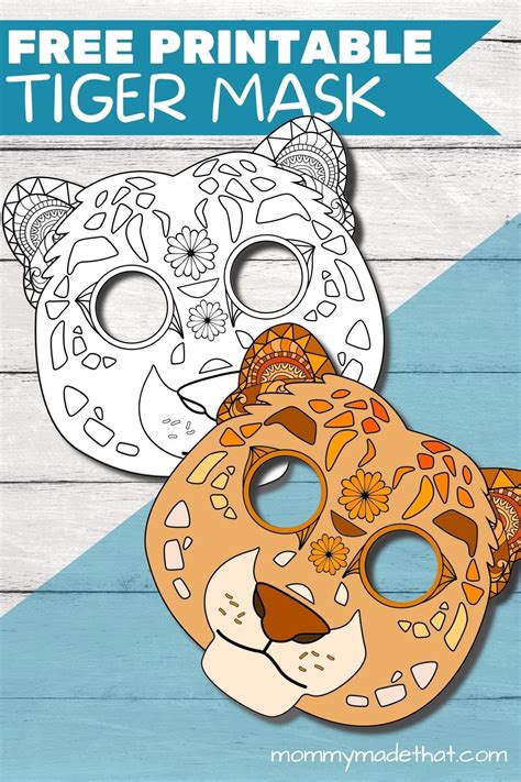 Free Printable Tiger Mask And Super Cute Tiger Face Template