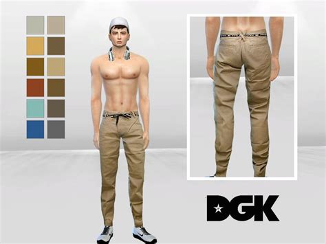 Mclaynesims Spears Belted Urban Chinos Sims 4 Men Clothing Sims 4