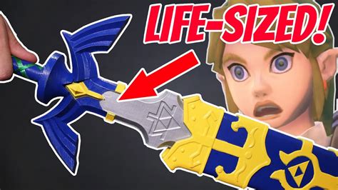 life size master sword 3d printed legend of zelda youtube