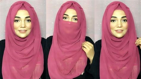 hijab tutorial without inner cap with chiffon hijab summer comfy hijab style mutahhara♥️