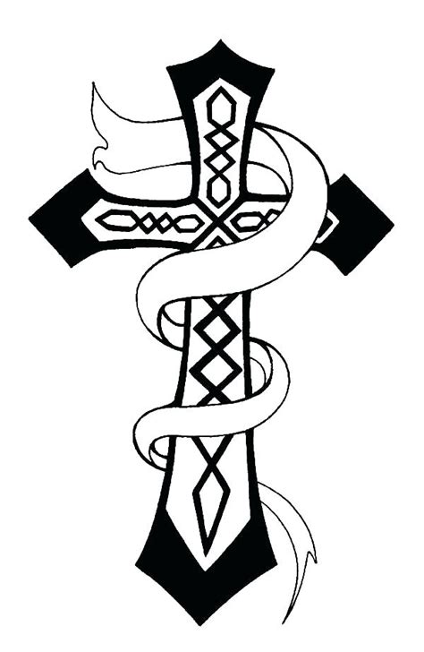 Black and white pattern for coloring book for adults. Rose And Cross Coloring Pages at GetColorings.com | Free ...