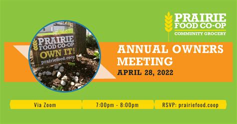 2022 Annual Owners Meeting Prairie Food Co Op Community Grocery