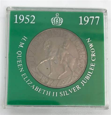 H M Queen Elizabeth Ii Silver Jubilee Crown Coin Etsy Uk