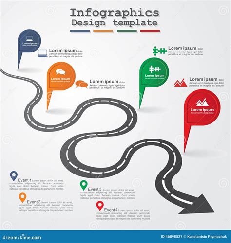 Disposition Infographic De Route Illustration De Vecteur Illustration