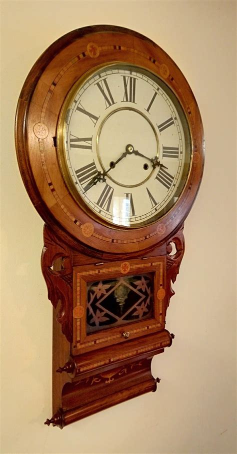Inlaid Wall Clock With Walnut Case 613550 Uk