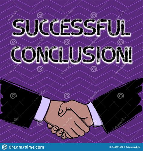 Conceptual Hand Writing Showing Successful Conclusion Business Photo