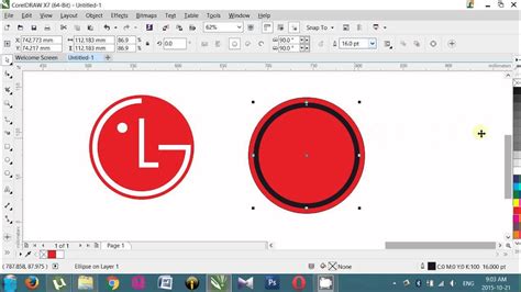 Creating A Simple And Easy Logo In Coreldraw Lg Logo Youtube