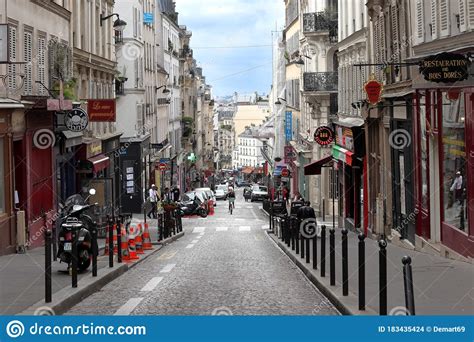 View Of Rue Des Martyrs In Paris Editorial Stock Image Image Of