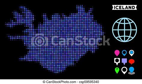 Iceland Map Pixel Art