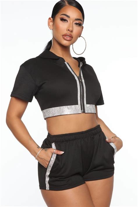Call Me Your Queen Short Set Black Fashion Nova Casual Work Outfits
