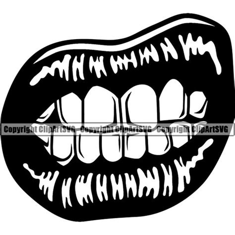 Sexy Lips Mouth Teeth Thug Gangster Mean Mug Mask Woman Female Etsy