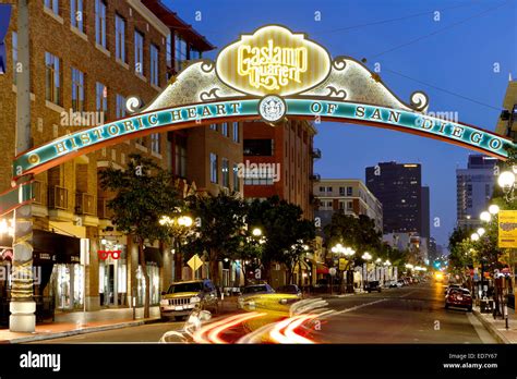 Historic Gaslamp Quarter San Diego California Usa Stock Photo Alamy