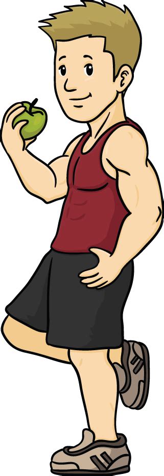 Download Healthy People Healthy Person Cartoon Collection Png Fit Man