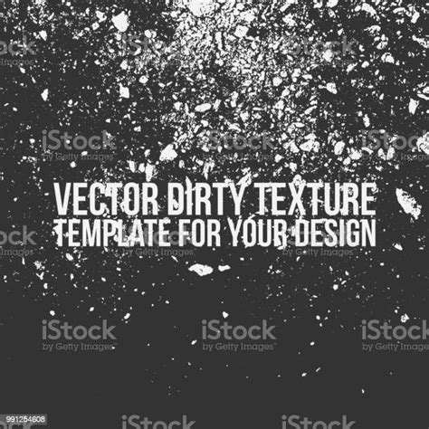 Vector Dirty Grunge Black And White Texture Stock Illustration