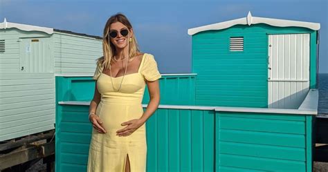 Pregnant Ashley James Says Her Growing Breasts Are Giving Her Back Pain