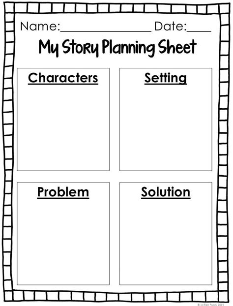 Narrative Writing Story Planing Sheet It Helps Writers Get Their