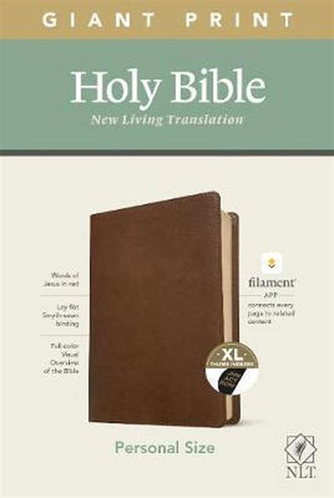 Nlt Personal Size Giant Print Bible Filament Edition Brown