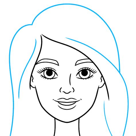 how to draw an easy barbie doll face really easy drawing tutorial