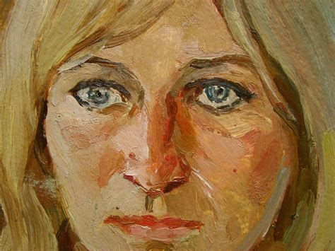 Ukrainian Soviet Oil Painting Impressionism Realism Portrait Woman Girl