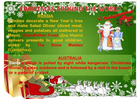 Christmas Traditions General Readin English Esl Powerpoints