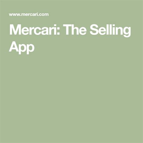 App store for ios, google play for android devices niche: Mercari: The Selling App | App, Adulting quotes, Mercari