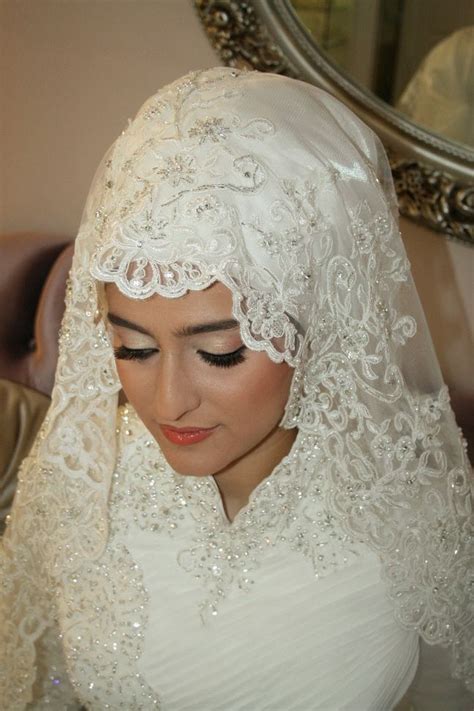 Ḥijāb, pronounced ħɪˈdʒaːb in common english usage) is a religious veil worn both by muslim and mandaean women in the presence of any male outside of their immediate family, which usually covers the hair, head and chest. Wedding Hijab Looks Every Bride Will Love - Arabia Weddings